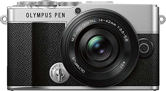 OLYMPUS Olympus PEN E-P7 camera kit, 20 MP sensor, 5-axis image stabilization, tilt HD LCD,4K,Wi-Fi, color and monochrome profile control, silver, including M.Zuiko Digital ED 14-42mm EZ black