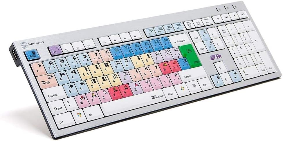 LogicKeyboard LKB-NEWSC-AJPU-FR Keyboard, Avid NewsCutter (PC/Slim) White/Color