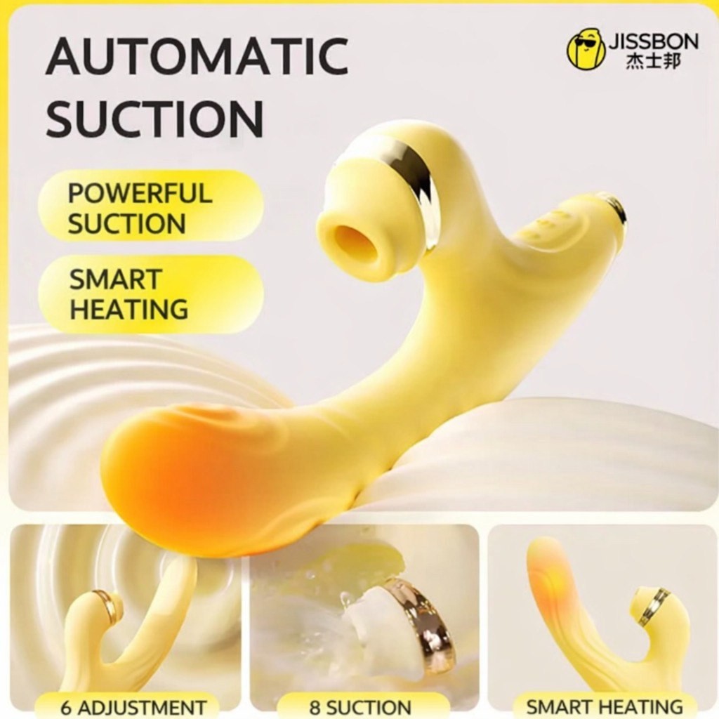 JISSBON Rabbit Sucking Vibrator for Women Couple, Adult Sex Toys for Clitoral G Spot Stimulation, G Spot Vibrator with 8 Suction & 6 Vibration & Come-Hither Modes, Body-Safe Silicone & Waterproof
