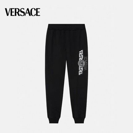 VERSACE Medusa Cotton Black Sports Casual Pants